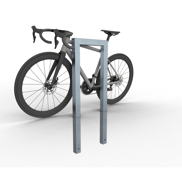 Lean-on hoop made of steel tube | Square tube 60 x 60 mm | without cross bar | total width: 450 mm | hot-dip galvanized